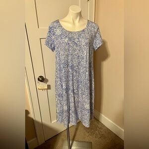 NWT Talbots Blue and White Floral Dress